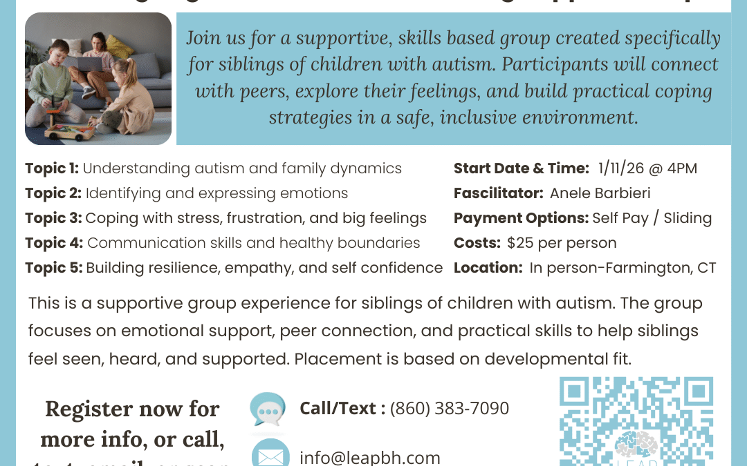 Growing Together with Autism Sibling Support Group